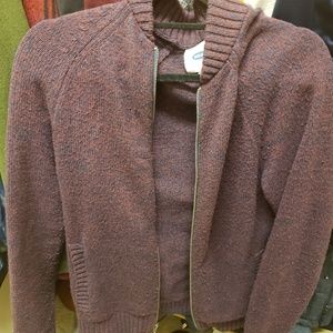 Old Navy zipper sweater maroon size small